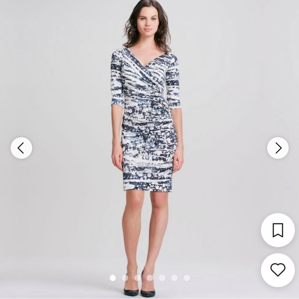 Diane Von Furstenberg Bentley Silk Jersey 3/4 sleeve dress
